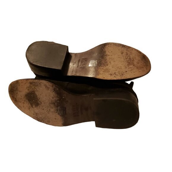 Eileen Fisher Black Suede Ankle Boots Booties Shoes Size 7.5 Pull-on - Picture 7 of 16